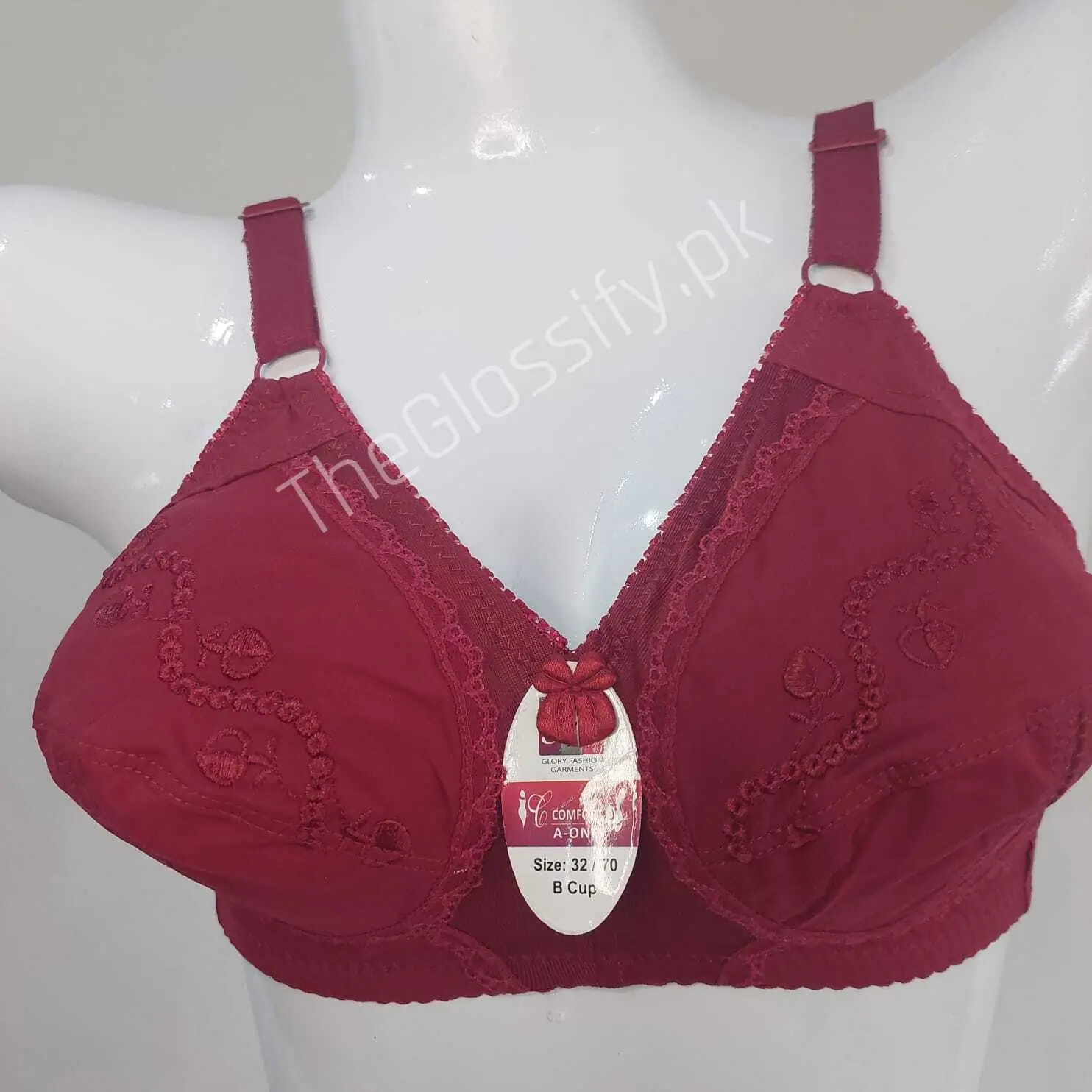 cotton -chicken-embroidery-red